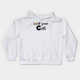 Love your curls - Black Kids Hoodie